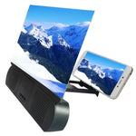 Tuzwa 10-Inch 3D Phone Screen Magnifier with Bluetooth Speaker – Portable Smartphone Screen Amplifier for iPhone & Android, Movies & Videos