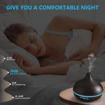 Tuzwa 550ML Essential Oil Diffuser with Remote Control & 7 Color LED Lights – USB Aroma Diffuser for Home, Bedroom & Office