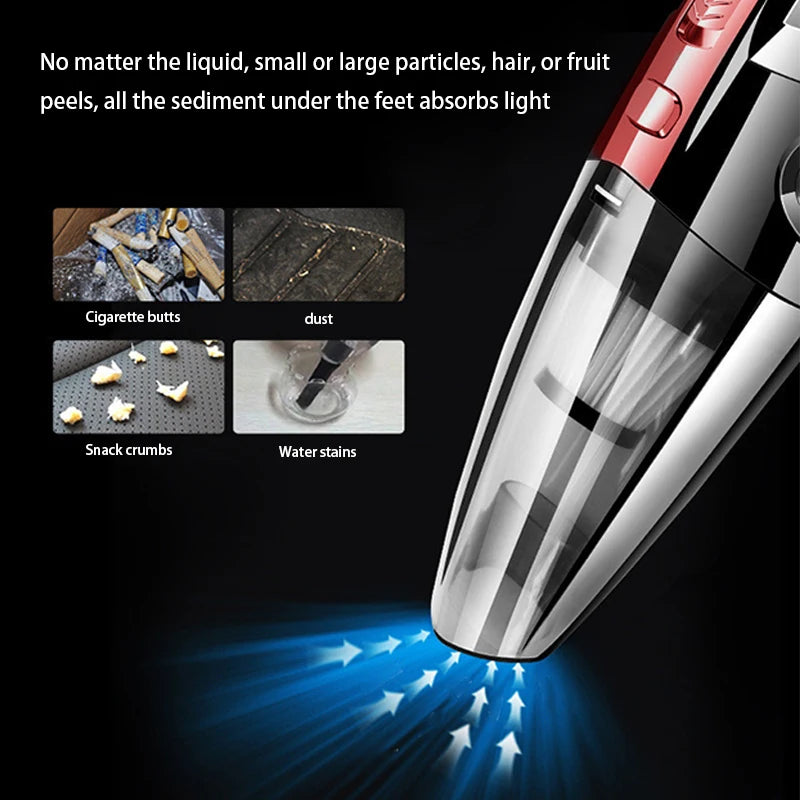 Tuzwa Handheld Car Vacuum Cleaner – High Suction Portable Auto Vacuum, Compact Lightweight Cleaner for Car Interior & Detailing