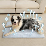 Tuzwa Dog Cooling Mat – Breathable Non-Slip Pet Cooling Bed, Machine Washable Summer Dog Mat for Medium & Large Dogs