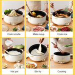 Tuzwa Multi-Layer Electric Cooker | Non-Stick Mini Hot Pot & Steamer with Rapid Heating for Rice, Noodles & Healthy Meals