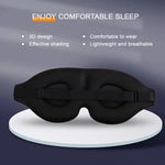 Tuzwa 3D Memory Foam Sleep Eye Mask – Light Blocking Contoured Sleeping Mask with Adjustable Fit, Soft Breathable Travel Eye Cover
