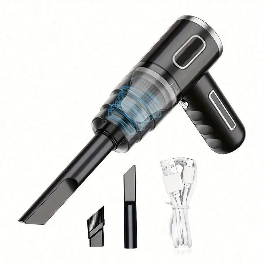 Tuzwa Cordless Handheld Car Vacuum Cleaner – Strong Suction Portable Vacuum with Li-Ion Battery & Multi-Nozzle Cleaning