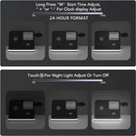 Tuzwa 3-in-1 Wireless Charging Station with LED Alarm Clock – Fast Phone, Smart Watch & Earbuds Charger with Cooling Fan