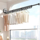 Clothes Drying Rack, Wall Mounted Folding Drying Rack with Suction Cups for Glass and Tiles, Laundry Drying Rack