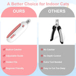 Tuzwa Dog Nail Clippers with Safety Guard – Stainless Steel Pet Nail Trimmer with Adjustable Aperture for Precise Claw Grooming