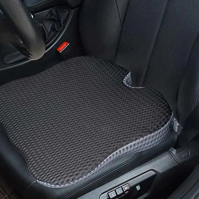 Tuzwa Car Seat Cushion with Lumbar Support – Ergonomic Polyester Back Support Pillow for Driving, Office Chair & Everyday Comfort