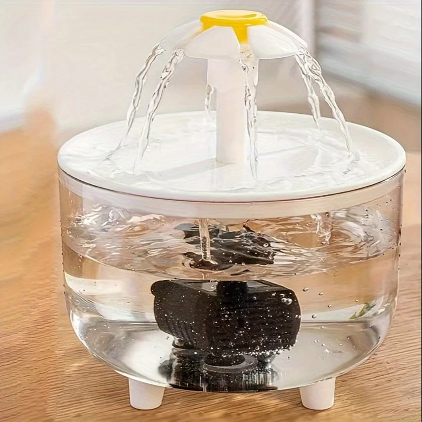Tuzwa Rechargeable Cat Water Fountain | Automatic Filtered Pet Drinking Fountain with Adjustable Water Flow