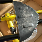 Tuzwa Manual Lawn Edger – Half-Moon Serrated Garden Edging Tool with Footrest & Long Handle for Lawn Borders
