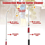 Tuzwa Telescoping Pressure Washer Extension Wand – Gutter Cleaning Pole with 3 Curved Wands & 7 Nozzle Tips, Metal High-Reach Attachment