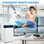 Tuzwa 3-in-1 Portable Air Conditioner with Remote Control – Cooling, Dehumidifier & Fan with Sleep Mode for Bedroom, Home & Office
