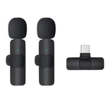 Tuzwa Mini Wireless Lavalier Microphone for USB-C Smartphones – Clip-On Lapel Mic with Transmitter & Built-In Battery for Vlogging, Video & Live Streaming