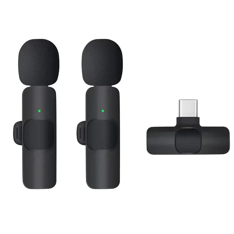 Tuzwa Mini Wireless Lavalier Microphone for USB-C Smartphones – Clip-On Lapel Mic with Transmitter & Built-In Battery for Vlogging, Video & Live Streaming
