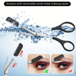 Tuzwa 3-Piece Eyebrow Grooming Kit – Stainless Steel Precision Brow Shaping & Styling Tools for Women