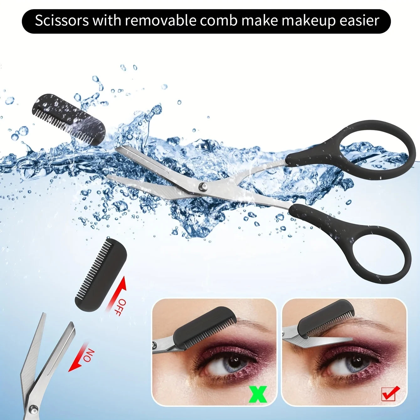Tuzwa 3-Piece Eyebrow Grooming Kit – Stainless Steel Precision Brow Shaping & Styling Tools for Women