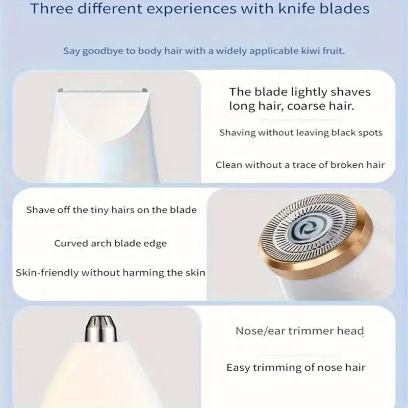 Tuzwa Electric Shaver for Women – USB Rechargeable Cordless Hair Removal Device with Adjustable Settings for Quick Personal Grooming