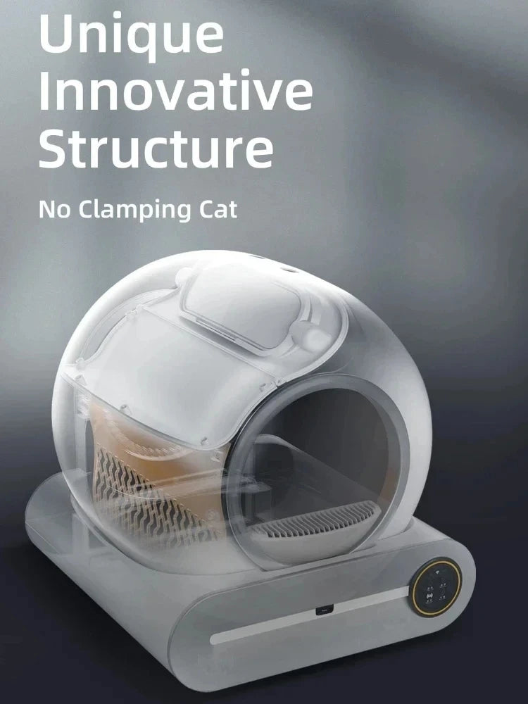 Tuzwa 65L Automatic Self-Cleaning Cat Litter Box | Fully Enclosed Smart Litter Box with Odor Control