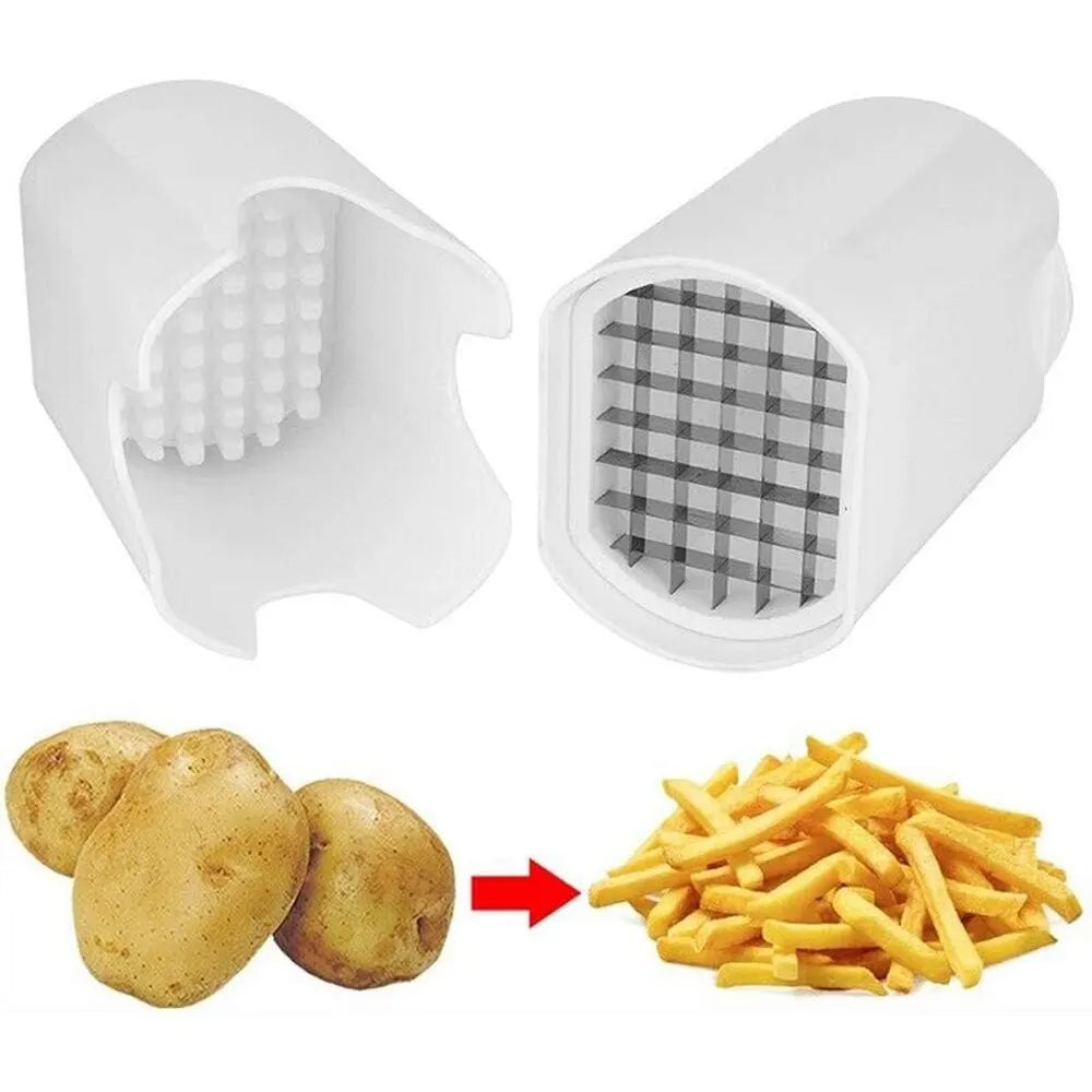 Tuzwa French Fry Cutter & Vegetable Dicer – Manual Potato Cutter with Stainless Steel Blades for Fries, Potatoes & Vegetable Prep