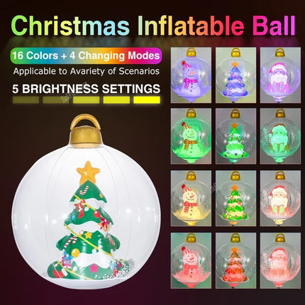 Inflatable Outdoor Christmas Ball with Lights, Color Changing Outdoor Christmas Decorations – image 4