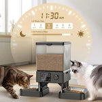 Tuzwa Smart Automatic Pet Feeder – 5L Cat & Dog Food Dispenser with Dual Bowls, 110-240V Power & Large Capacity