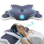 Tuzwa Cervical Memory Foam Pillow – Contoured Ergonomic Neck Support Pillow for Side & Back Sleepers