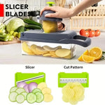 Tuzwa 16-in-1 Vegetable Chopper & Slicer – Multifunctional Food Chopper with Stainless Steel Blades for Onions, Potatoes, Carrots & Vegetables