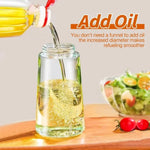 Tuzwa 2-in-1 Glass Oil Sprayer & Dispenser – 470ml Refillable Cooking Oil Bottle for Kitchen, Salad, BBQ & Baking