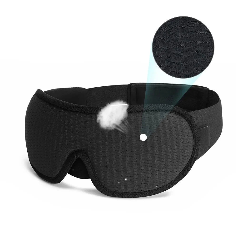 Tuzwa 3D Padded Sleep Eye Mask – Light Blocking Contoured Sleeping Mask, Soft Blindfold with Comfortable Eye Cups for Travel & Rest