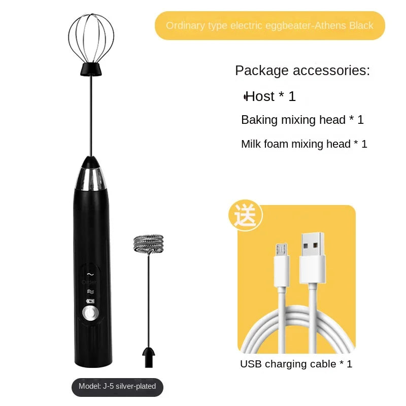 Tuzwa Wireless Electric Milk Frother & Egg Beater | USB Rechargeable Handheld Milk Frother for Coffee, Latte, Cappuccino & Matcha