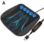 Tuzwa Car Cooling Seat Cushion with 5 Adjustable Fans – USB-Powered Ventilated Car Seat Pad for Summer Driving Comfort