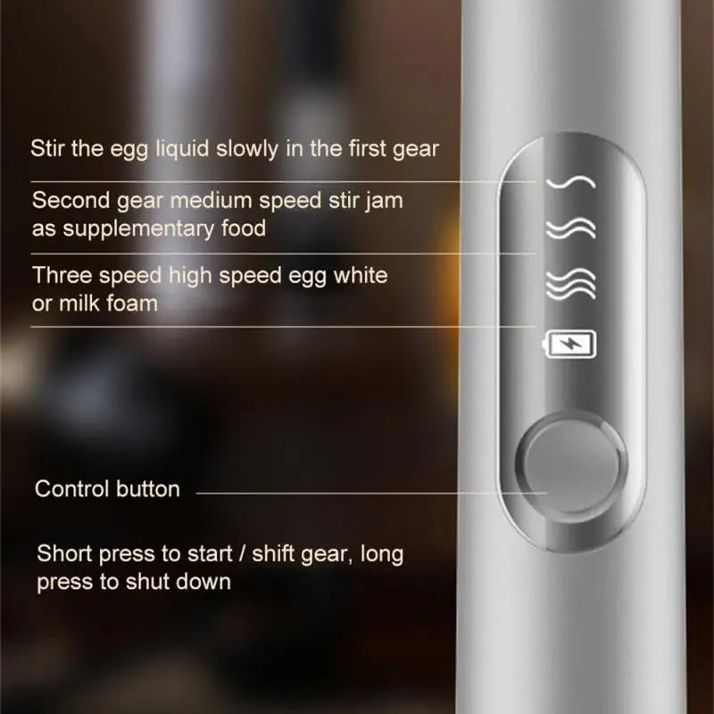 Tuzwa Wireless Electric Milk Frother & Egg Beater | USB Rechargeable Handheld Milk Frother for Coffee, Latte, Cappuccino & Matcha