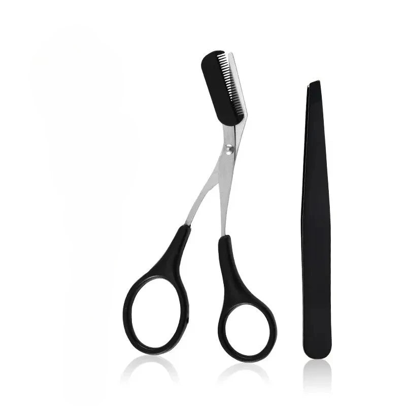 Tuzwa 3-Piece Eyebrow Grooming Kit – Stainless Steel Precision Brow Shaping & Styling Tools for Women