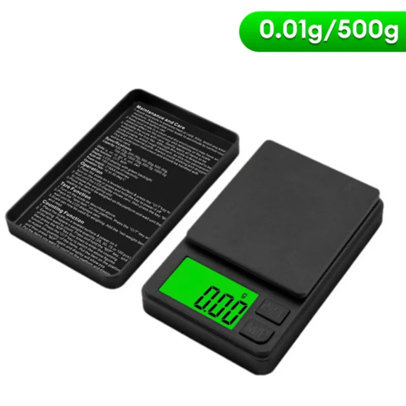 Tuzwa Precision Pocket Scale 1000g x 0.1g | Digital Gram Scale with Backlit LCD for Jewelry, Food, Coffee, Herbs & Travel