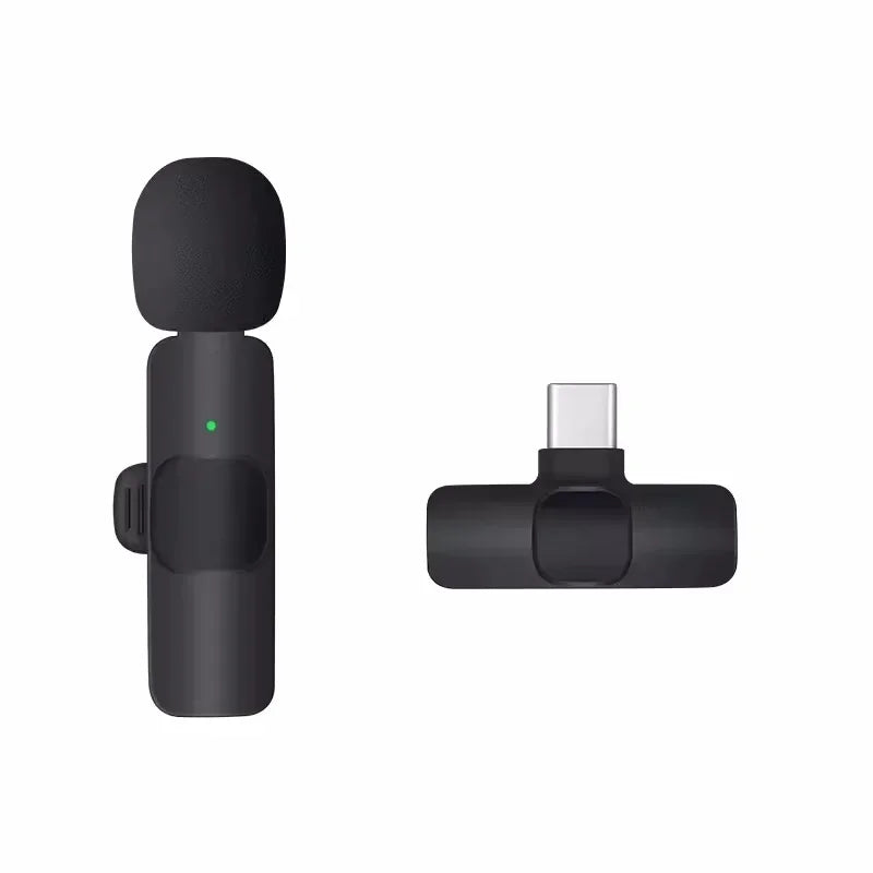 Tuzwa Mini Wireless Lavalier Microphone for USB-C Smartphones – Clip-On Lapel Mic with Transmitter & Built-In Battery for Vlogging, Video & Live Streaming