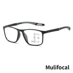 Tuzwa Multifocal Blue Light Reading Glasses for Men & Women – Lightweight Square Computer Readers for Reading & Screen Use