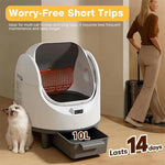 Tuzwa Smart Automatic Self-Cleaning Cat Litter Box | App-Controlled Enclosed Litter Box with Safety Sensors & Advanced Odor Control | Large Capacity for Multi-Cat Homes