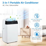 Tuzwa 3-in-1 Portable Air Conditioner with Remote Control – Cooling, Dehumidifier & Fan with Sleep Mode for Bedroom, Home & Office