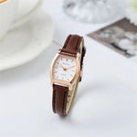 Tuzwa Women’s Quartz Watch – Elegant Leather Strap Analog Wristwatch with Arabic Numerals, 23mm Dial for Everyday & Dress Wear