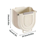 Tuzwa Wall Mounted Foldable Trash Can with Lid – Space Saving Hanging Garbage Bin for Small Kitchen, Bathroom & Home