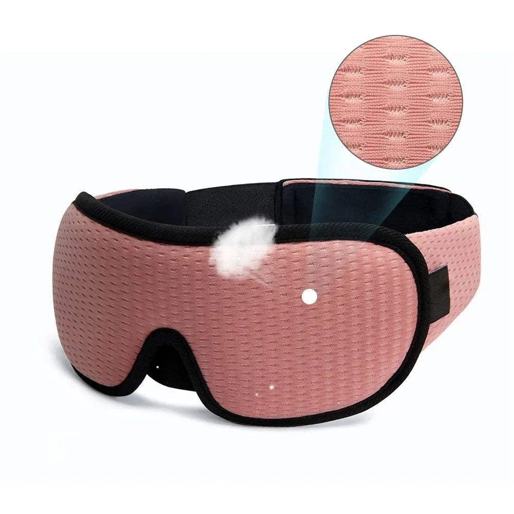 Tuzwa 3D Padded Sleep Eye Mask – Light Blocking Contoured Sleeping Mask, Soft Blindfold with Comfortable Eye Cups for Travel & Rest