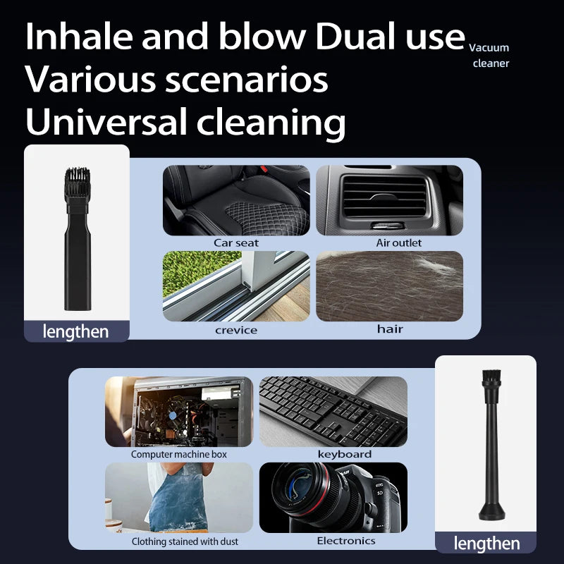Tuzwa Cordless Car Vacuum Cleaner – Powerful Handheld Vacuum with High Suction, Rechargeable Lightweight Design for Car & Home Cleaning