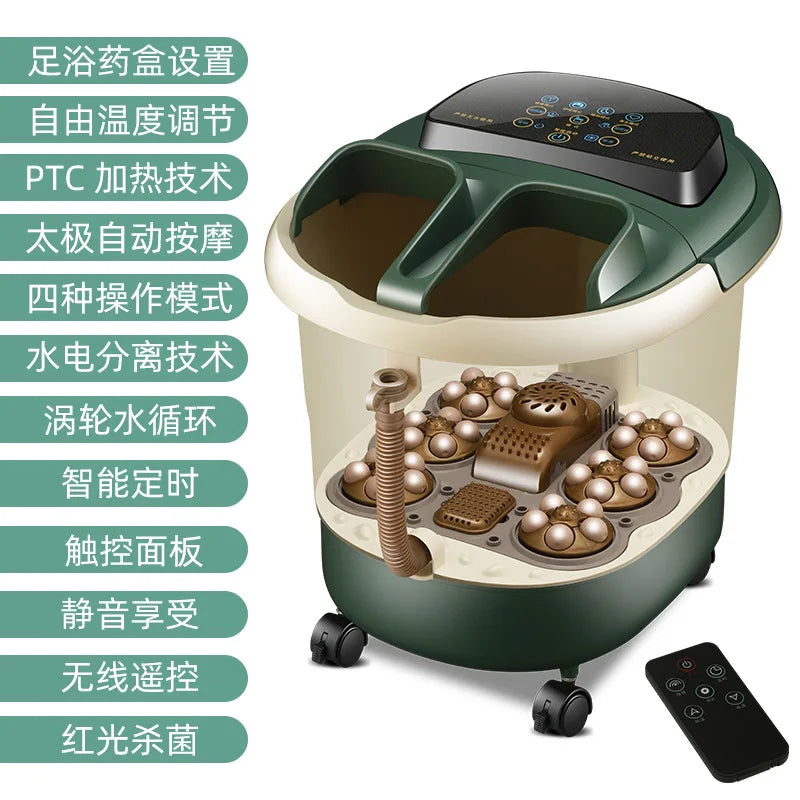 Tuzwa Electric Foot Spa Bath with Adjustable Heat & Thermostatic Temperature Control – Compact Foot Soaking Tub for Home