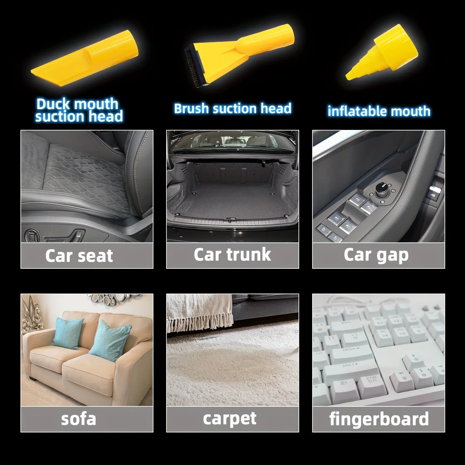 Tuzwa Cordless Car Vacuum Cleaner – Portable Wet & Dry Handheld Vacuum for Car & Home, Powerful Suction for Dust, Pet Hair & Upholstery
