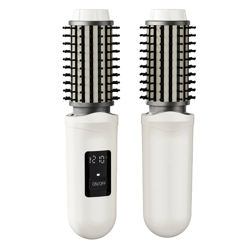 Tuzwa Cordless Hair Straightening Comb – 2600mAh Rechargeable Portable Hair Straightener & Curler for Wireless Styling