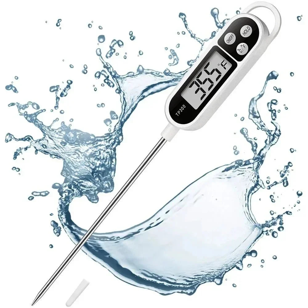 Digital Food Thermometer | Instant Read Meat Thermometer with LCD Display | Accurate Cooking Thermometer for BBQ, Grilling & Kitchen Use