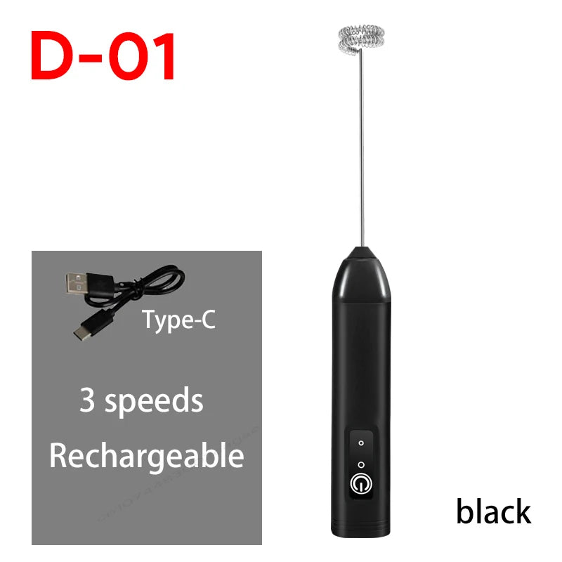 Tuzwa Electric Coffee Frother & Milk Whisk | USB Rechargeable Handheld Milk Frother for Latte, Cappuccino, Matcha & Baking