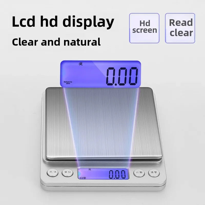 Tuzwa Digital Coffee Scale with Tare Function | Precision Espresso Scale with LCD Display for Pour Over, Drip Coffee & Baking