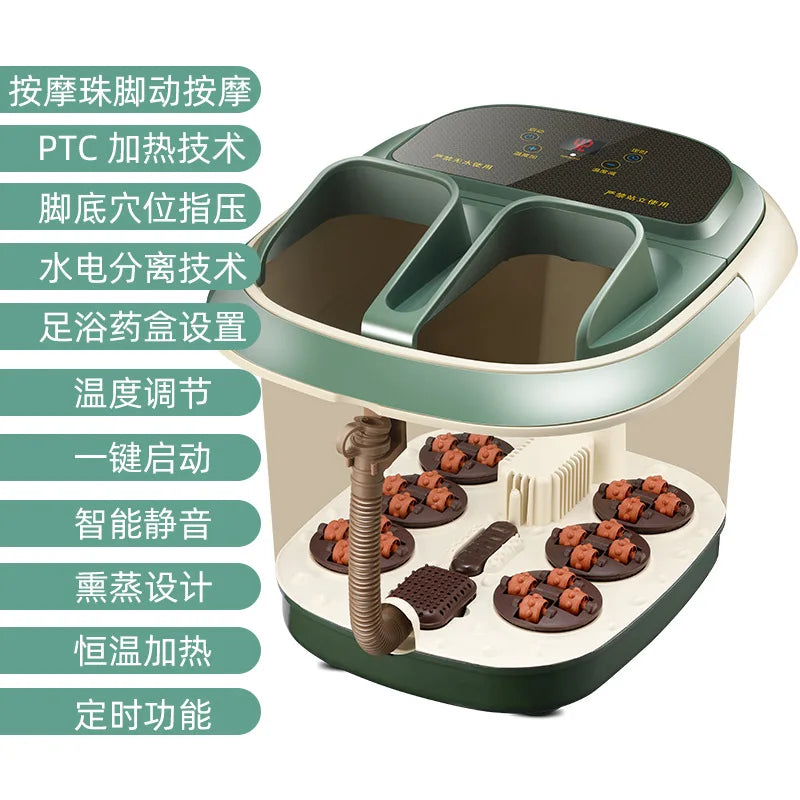 Tuzwa Electric Foot Spa Bath with Adjustable Heat & Thermostatic Temperature Control – Compact Foot Soaking Tub for Home
