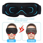 Tuzwa 3D Padded Sleep Eye Mask – Light Blocking Contoured Sleeping Mask, Soft Blindfold with Comfortable Eye Cups for Travel & Rest