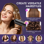 Tuzwa Cordless Hair Straightener Brush – Rechargeable Ceramic Heated Styling Brush, 4 Heat Settings, 140°C–200°C